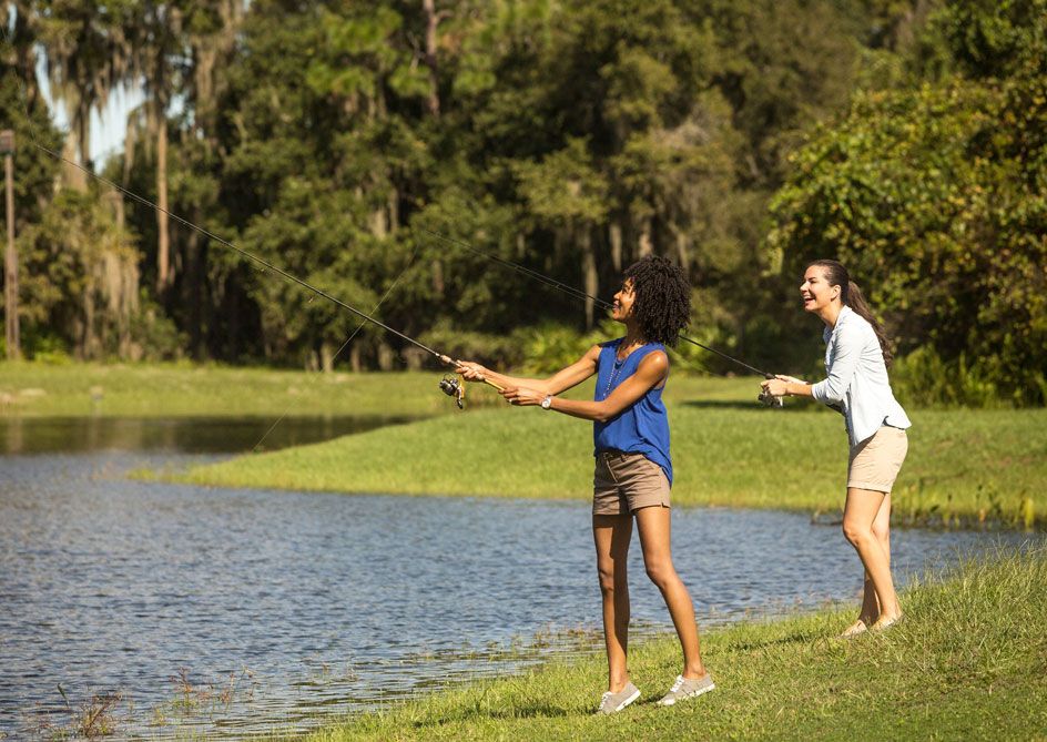 Fishing at Grand lakes Orlando resort, Florida